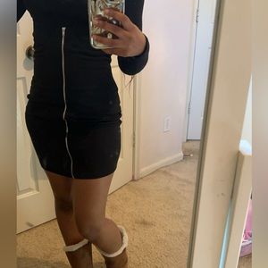 SHEIN High Waist Zip Front Skinny Skirt